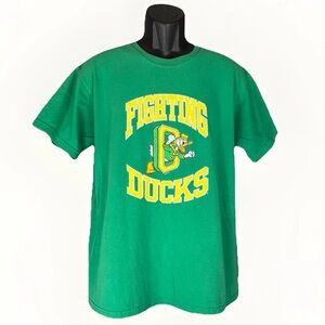Vintage University of Oregon Donald Duck Disney Green Shirt Fighting Ducks Sz M